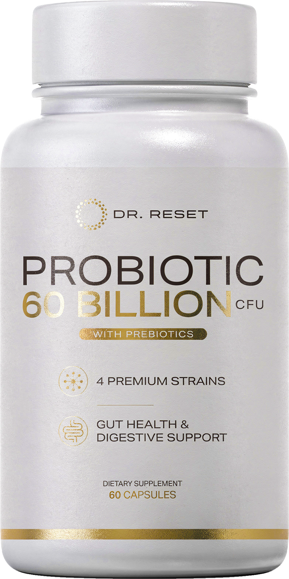 Dr. Reset Probiotic 60 Billion Label Render